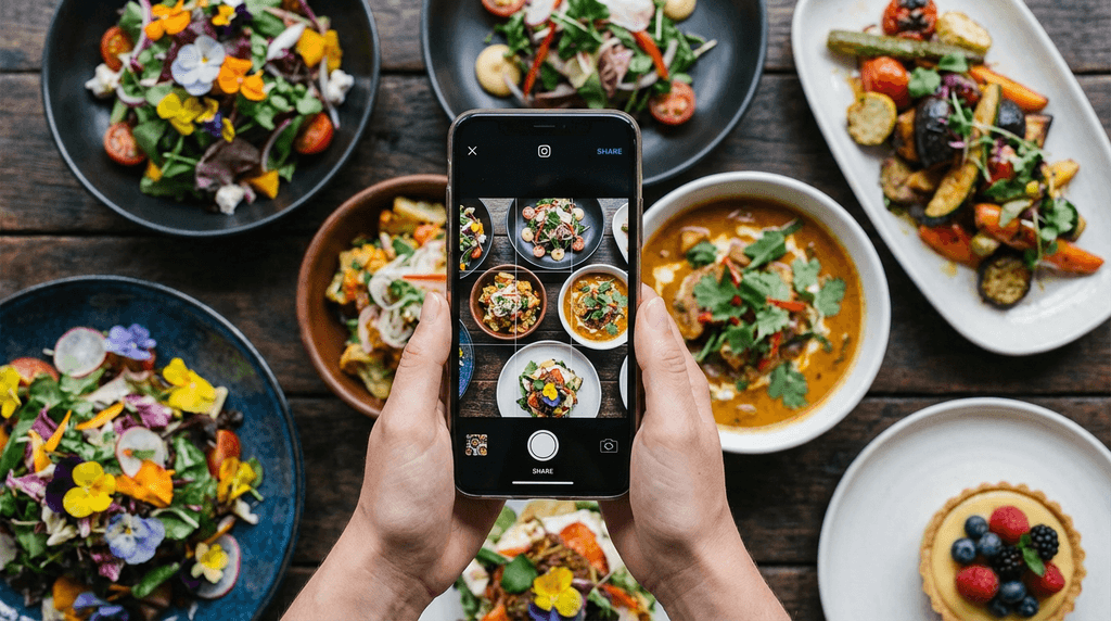 Instagram post being created